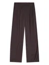 Remain Birger Christensen Pleated-front Back-pockets Trousers In Brown