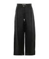 Remain Birger Christensen Pleated Patchwork Casual Pants In Black