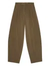 Remain Birger Christensen Pleated Tapered Trousers In Brown