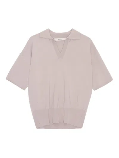Remain Birger Christensen Polo-neck Knitted Top In Neutral