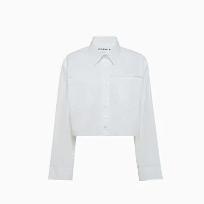 Remain Birger Christensen Remain Cropped Shirt In White