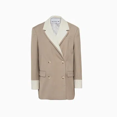 Remain Birger Christensen Remain Double-breasted Jacket In Beige
