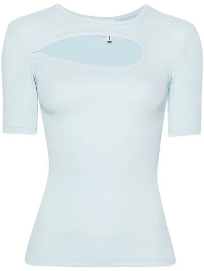 Remain Birger Christensen Jersey Short Sleeve T Shirt In Blue