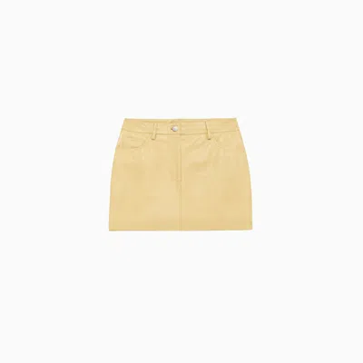 Remain Birger Christensen Remain Mini Skirt In Yellow
