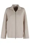 Remain Birger Christensen Remain Soft Zipped Jacket In Neutral