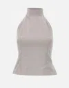 Remain Birger Christensen Remain Grey Stretch Wool Halter Top