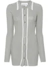 Remain Birger Christensen Ribbed-knit Mini Dress In Grey