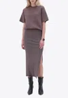 Remain Birger Christensen Ribbed Midi Skirt