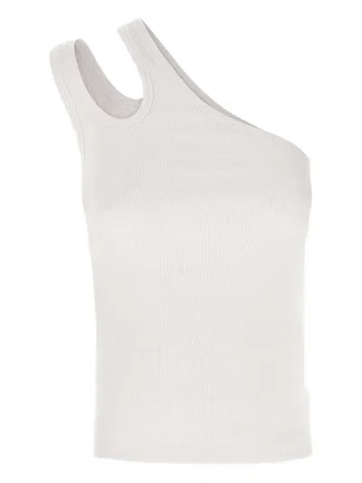 Remain Birger Christensen Ribbed One-shoulder Top In White