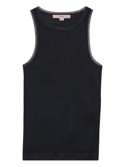 Remain Birger Christensen Ribbed Racer-back Top In Black