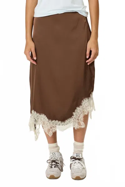 Remain Birger Christensen Rue Midii Skirt In Cola In Brown