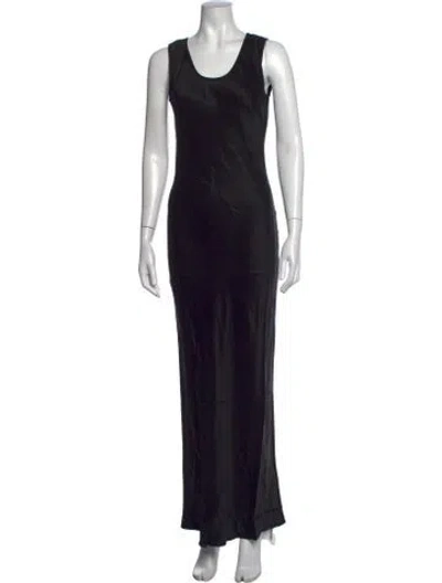 Pre-owned Remain Birger Christensen Scoop Neck Long Dress W/ Tags In Black