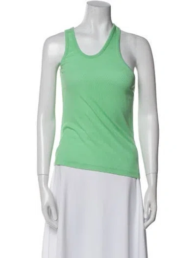 Pre-owned Remain Birger Christensen Scoop Neck Sleeveless Top In Green