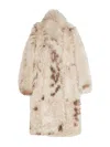 Remain Birger Christensen Shearling Coat In Neutral