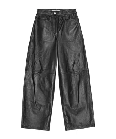 Remain Birger Christensen Sheepskin Panelled Straight-leg Trousers