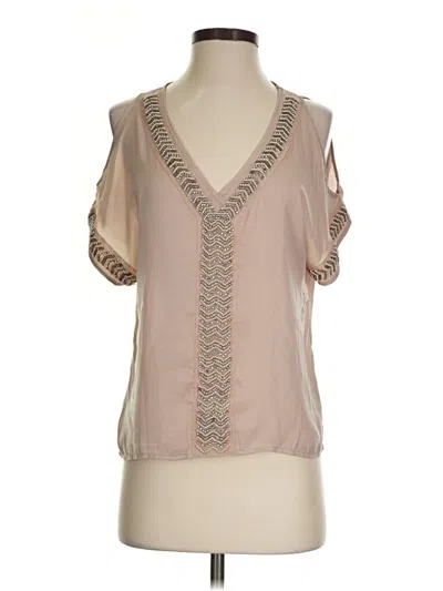 Pre-owned Remain Birger Christensen Short Sleeve Blouse In Tan