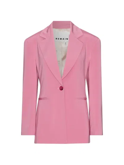 Remain Birger Christensen Single-breasted Blazer In Pink