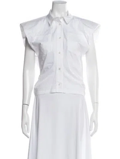 Pre-owned Remain Birger Christensen Sleeveless Button-up Top In White