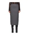 Remain Birger Christensen Suiting Midi Skirt In Gray