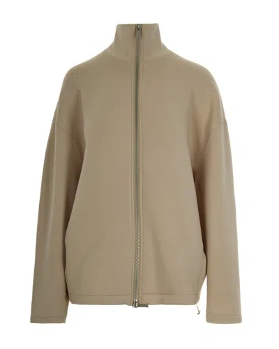 REMAIN BIRGER CHRISTENSEN SOFT ZIPPED JACKET - BEIGE