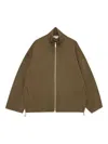 Remain Birger Christensen Zip-front Panelled Jacket In Brown
