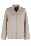 Remain Birger Christensen Soft Zipped Jacket In Neutral