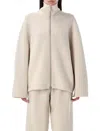 Remain Birger Christensen Zip Fleece Bonded In White