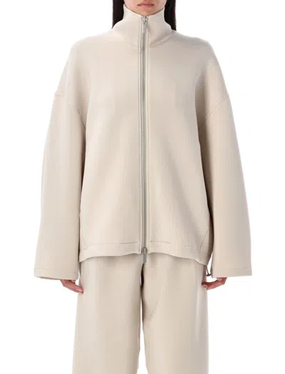 Remain Birger Christensen Zip Fleece Bonded In White
