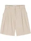 Remain Birger Christensen Sorna Belted Shorts In 中性色