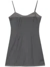 Remain Birger Christensen Spaghetti-strap Contrast-stitching Minidress In Grey