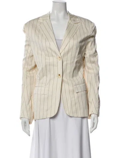 Pre-owned Remain Birger Christensen Striped Blazer In Neutral