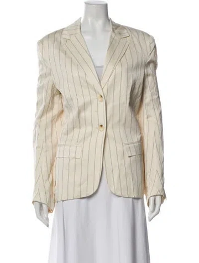 Pre-owned Remain Birger Christensen Striped Blazer W/ Tags In Neutral