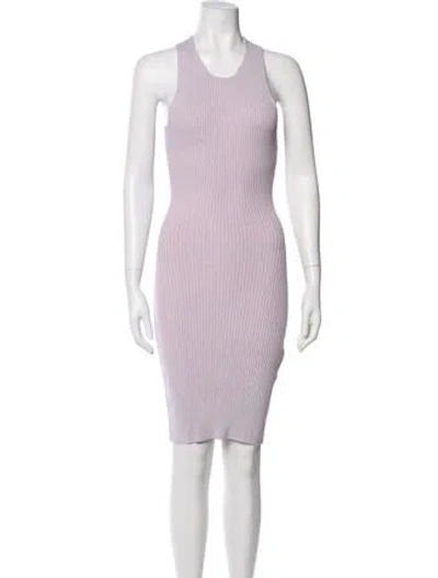 Pre-owned Remain Birger Christensen Striped Knee-length Dress W/ Tags In Purple