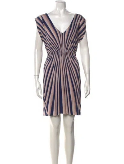 Pre-owned Remain Birger Christensen Striped Mini Dress In Multicolor