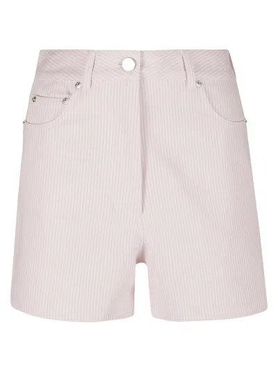 Remain Birger Christensen Striped Mini Shorts In Pink