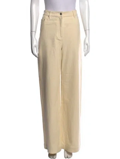 Pre-owned Remain Birger Christensen Striped Wide Leg Pants In Neutral