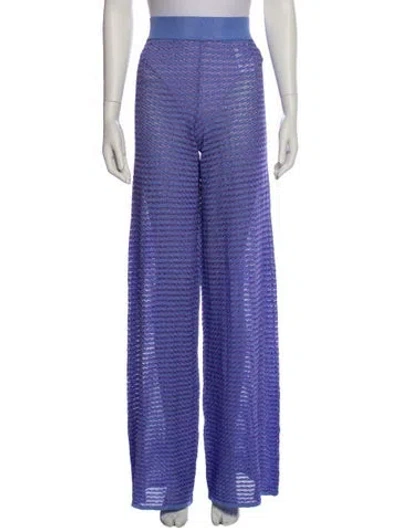 Pre-owned Remain Birger Christensen Striped Wide Leg Pants In Purple