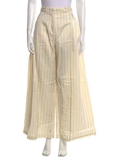 Pre-owned Remain Birger Christensen Striped Wide Leg Pants W/ Tags In Neutrals