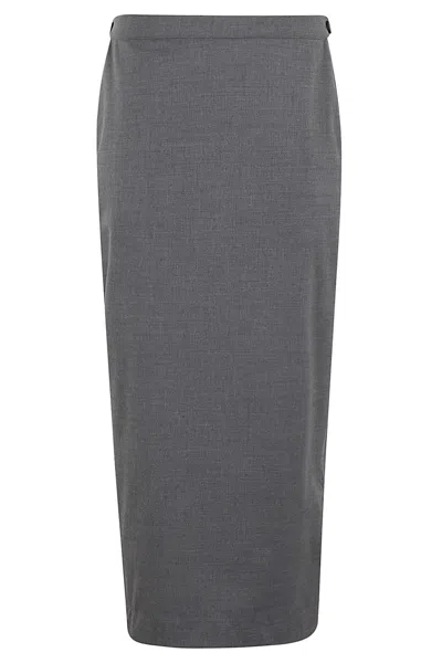 Remain Birger Christensen Suiting Midi Skirt In Phantom