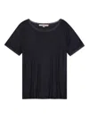 Remain Birger Christensen T-shirt With Mesh Edge In Gray