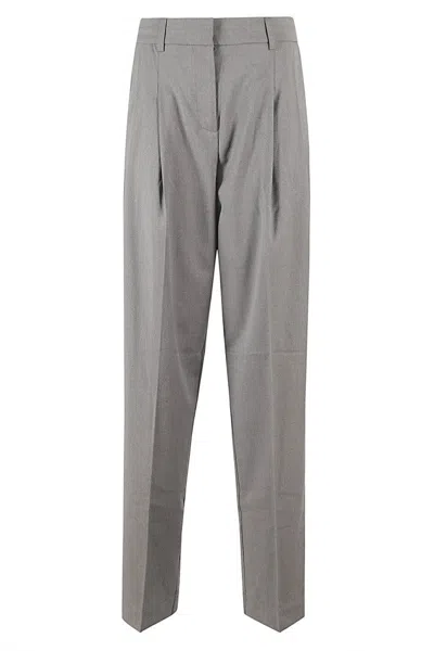 Remain Birger Christensen Pleated Detail Casual Pants In Gray