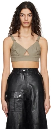 Remain Birger Christensen Taupe Cutout Bralette In 18-1110 Brindle