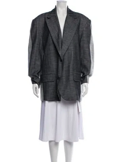 Pre-owned Remain Birger Christensen Tweed Pattern Blazer In Grey