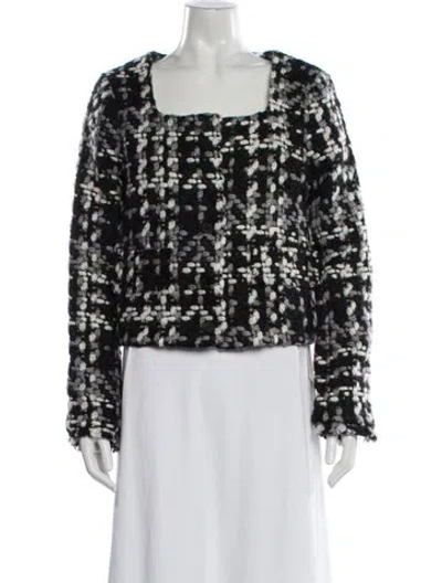 Pre-owned Remain Birger Christensen Tweed Pattern Evening Jacket W/ Tags In Black