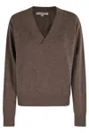 Remain Birger Christensen Remain V-neck Sweater With Relaxed Fit In Brown
