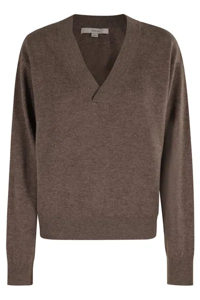 Remain Birger Christensen V-neck Sweater In Brown