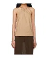 Remain Birger Christensen Tan Halter Neck Tank Top In Brown