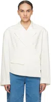 Remain Birger Christensen White Asymmetric Blazer In 11-0103 Egret