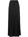 Remain Birger Christensen Wide-leg Satin Trousers In Black