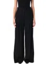 Remain Birger Christensen Wide Leg Pleated Suiting Pant With Back Pockets In Black